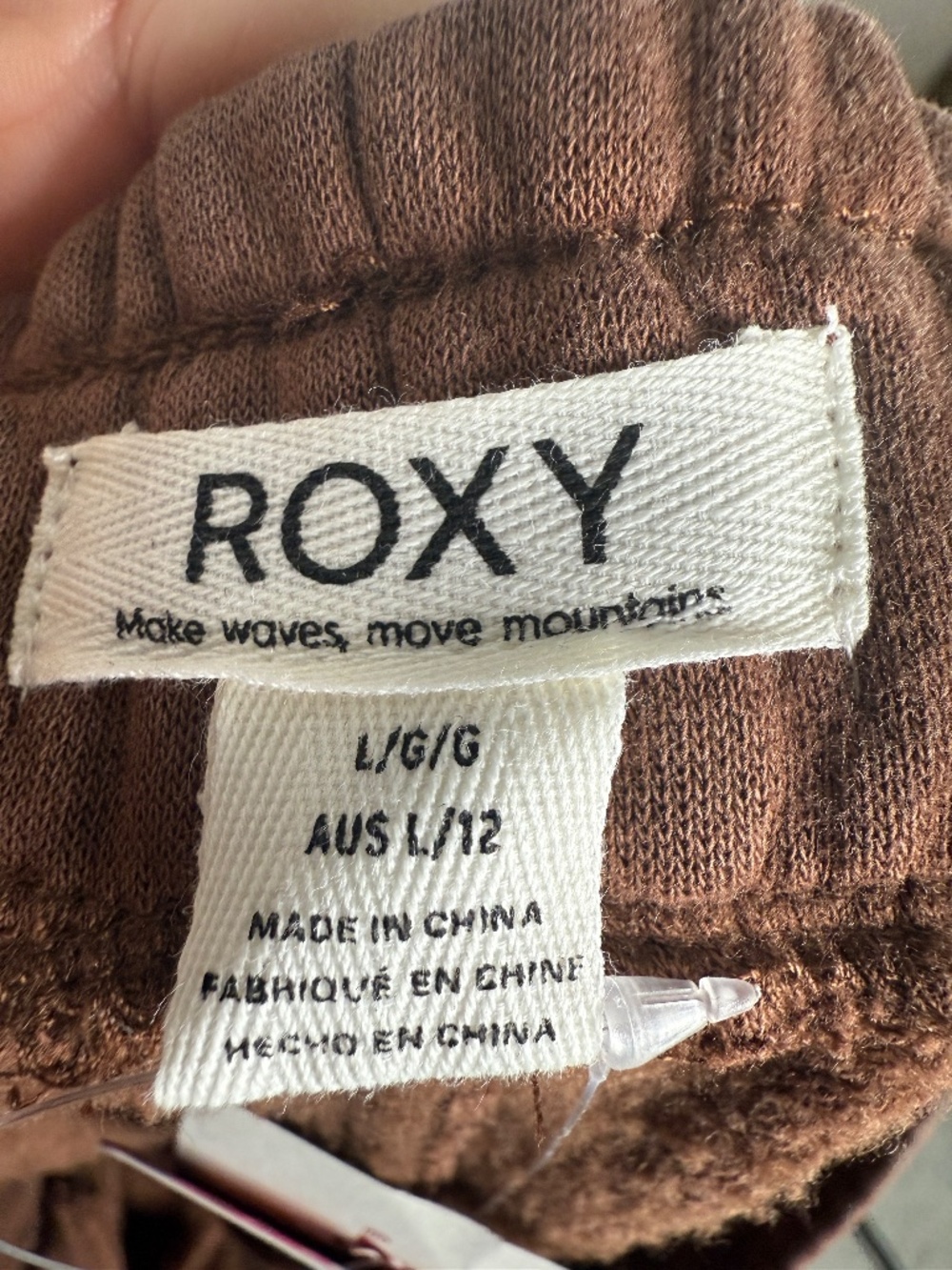 ROXY Brown Floral Side Stripe Low Rise Sweatpants NWT Size S - Picture 6 of 9